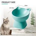 thumbnail image 2 of Cuencos elevados de cerámica para gatos, cuenco inclinado para comida y agua para gatos para proteger la columna vertebral, 2 of 5