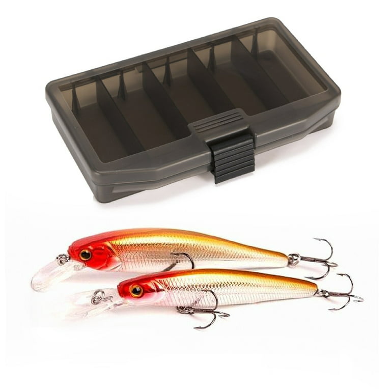 Small Waterproof Hard Fishing Tackle Box Portable Case Hooks Lure Baits Storage  Box Containers For Storing Swivels Jigs Hooks Sinker 10 Compartments (