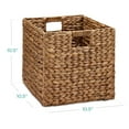 thumbnail image 3 of Best Choice Products 10.5x10.5in Hyacinth Storage Baskets, Set of 5 Multipurpose Collapsible Organizers - Chesnut, 3 of 8