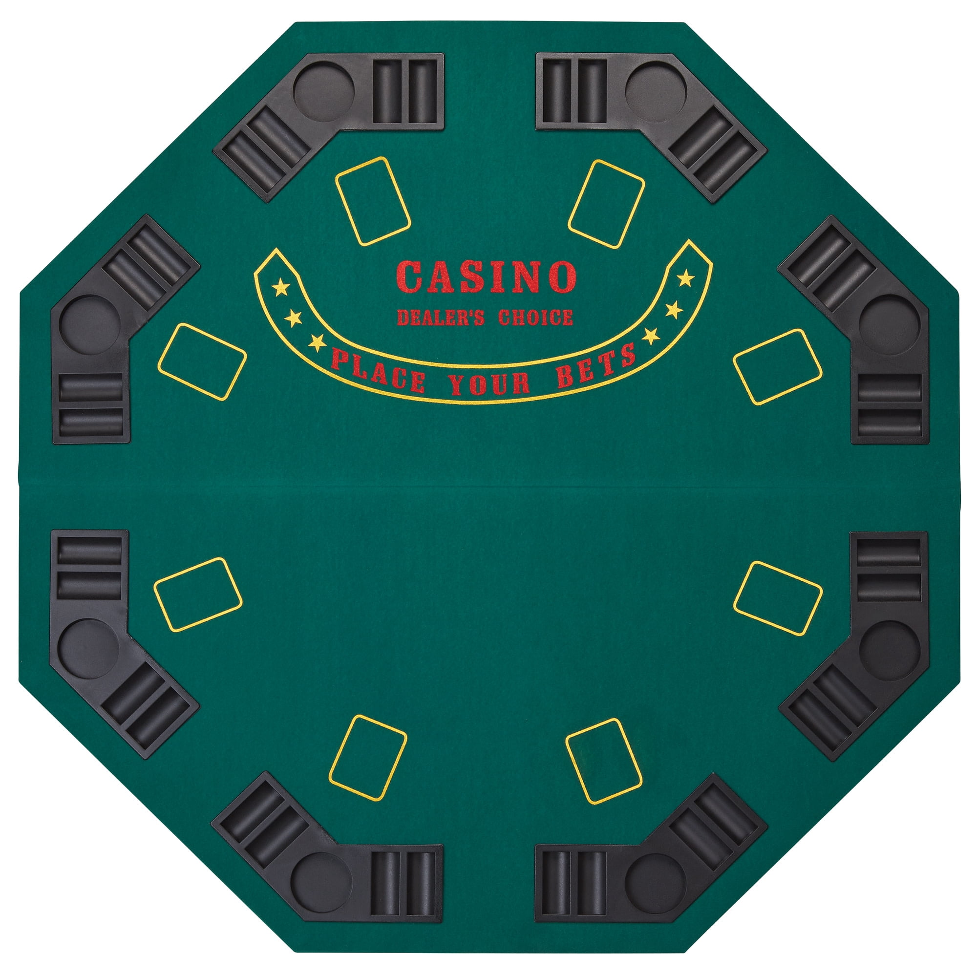 Fat Cat Poker-Blackjack Table Top, Fat Cat 500Ct Texas Hold'Em Dice Poker Chip Set