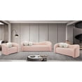 thumbnail image 4 of Bowery Hill Contemporary Pink Faux Shearling Teddy Fabric Sofa, 4 of 16