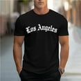 thumbnail image 2 of Stamzod Summer T Shirts for Man Fashion Letter Printed Round Neck Oversized Shirt Men Streetwear Casual Short Sleeve Workout Shirts for Men Black XXL, 2 of 5