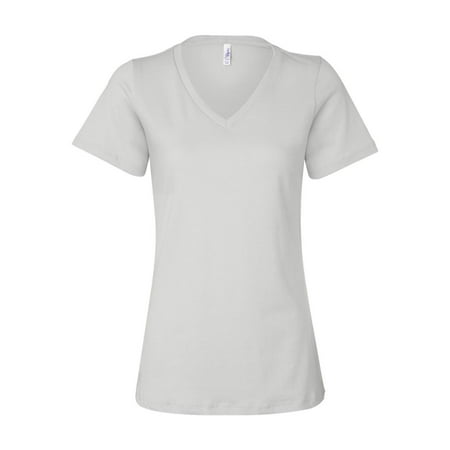Bella + Canvas T-Shirts Women's Relaxed Short Sleeve Jersey V-Neck Tee 6405