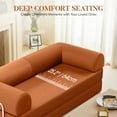 thumbnail image 4 of ATHOPE 78.7" Folding Convertible Sofa Bed, Oversized Corduroy Upholstered Boneless Couch, Loveseat Sleeper with Pull Out Bed, Floor Sofa Modular Futon Couch for Living Room Bedroom Lounge, Brown, 4 of 12