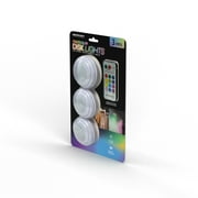 Merkury Innovations أضواء عفريت متعددة الألوان RGB ، تعمل بالبطارية ، تعمل باللمس ، مع جهاز تحكم عن بعد - 3 -حزمة
