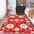 thumbnail image 2 of 1PC Floral Patterned Area Carpet Local Carpet, Lightweight Washable Easy-to-Tidy Carpet Mat Festival Gift, Suitable for Living Room, Bedroom, Dining Room, Office, Balcony, Room Accessones, 2 of 8