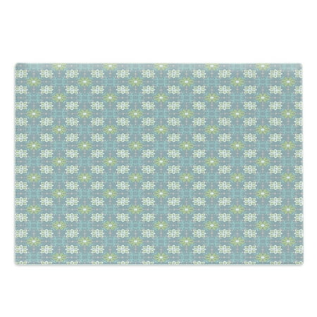 

Boho Cutting Board Pattern in Tender Pastel Tones Vintage Style Floral Motif Decorative Tempered Glass Cutting and Serving Board in 3 Sizes by Ambesonne