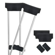 Crutch Pads - Padding for Walking Arm Crutches - Universal Underarm Padded Forearm Handle Pillow Covers for Hand Grips - Soft Foam Armpit Bariatric Accessories for Adults, Kids