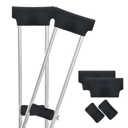Crutch Pads - Padding for Walking Arm Crutches - Universal Underarm Padded Forearm Handle Pillow Covers for Hand Grips - Soft Foam Armpit Bariatric Accessories for Adults, Kids