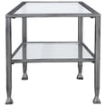 thumbnail image 4 of SEI Furniture Jaymes Glass Top Metal Coffee Table in Silver, 4 of 9