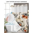 thumbnail image 4 of No Hook Cloth Fabric Shower Curtain with Snap in Liner, Thanksgiving Pumpkin Waterproof Shower Curtains Set with See Through Top Window, Autumn Floral Vintage Farm Bath Curtains Shower 72"x84", 4 of 6
