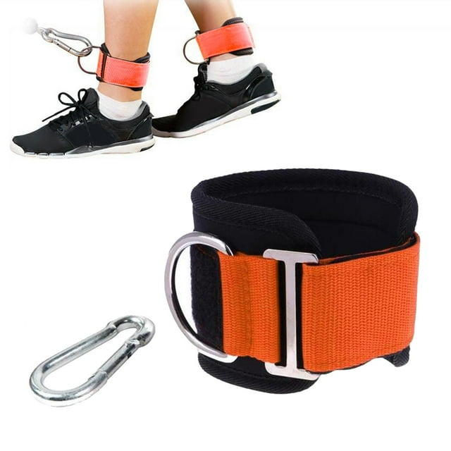 Tobillo Fitness Correa Cable Accesorio para levantamiento de pesas Ejercicio, Pierna y naranja Cola Correa de tobillo de fitness