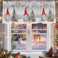 thumbnail image 5 of Gray Christmas Valances for Windows, 54 x 18in, Dwarf Present Xmas Ball Snowflake Winter Rod Pocket Kitchen Valance Curtain Light Filtering Window Treatments for Living Room Bedroom, 1 Panel, 5 of 7
