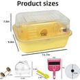 thumbnail image 2 of Dwarf Hamster Cage Clear Plastic Small Hamster Cage Portable Carrier with Water Bottle Exercise Wheel Bathtub Box Set Toy for Dwarf Baby Hamster (Pink), 2 of 8