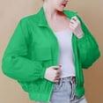 thumbnail image 4 of Goodtrade8 Womens Jacket Plus Size Zip up Outerwear Pocket Casual Solid Color Crew Neck Long Sleeve Women's Winter Tops, 4 of 5