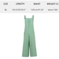 thumbnail image 2 of Women Casual Loose Long Bib Pants Wide Leg Jumpsuits Baggy Cotton Rompers Overalls with Pockets, 2 of 5