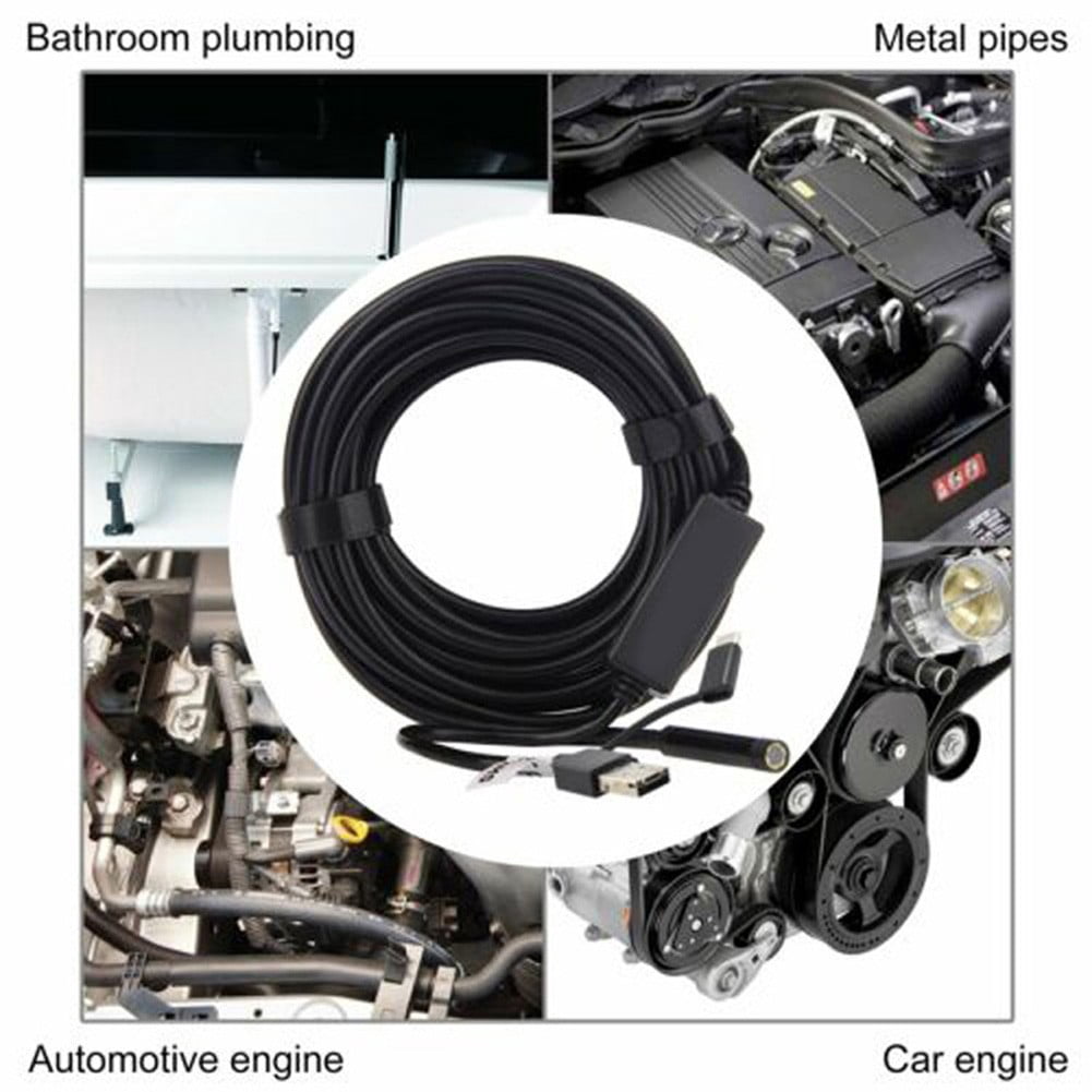 49Ft/50 Pipe Inspection Camera Endoscope Video Ft Sewer Drain Cleaner Waterproof