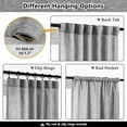 thumbnail image 3 of Wehilion Linen Curtains for Living Room, Natural Semi Sheer Curtains & Drapes 84 inches Length 2 Panels Set Farmhouse Country Boho Style Back Tab Draperies for Sliding Glass Door, 3 of 9