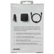 Ubiolabs Wall + Car Charger Bundle W/ Usb-C To Usb-C Cable
