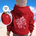 thumbnail image 2 of MIASHUI Chandail en Molleton pour Filles Hauts Décontractés Imprimés à Manches Longues, Rouge, 4-5 Ans, 2 of 7