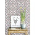 thumbnail image 2 of A-Street Prints Lulu Plum Damask Wallpaper, 20.5-in by 33-ft, 56.4 sq. ft, 2 of 3
