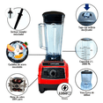 thumbnail image 3 of Licuadora Profesional SAMURAI Roja de 1350 W 2000 ML para Picar hielo, 3 of 5