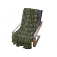 thumbnail image 4 of Ikat Soft Flannel Fleece Throw Blanket, Folk Traditional Vertical Borders in Green Shades Vintage Ornament, Cozy Plush for Indoor and Outdoor Use, 50" x 60", Green Brown Apple Green, by Ambesonne, 4 of 6