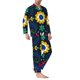thumbnail image 2 of Balery Colorful Mexican Flower Pijama para Hombre de Dos Piezas con Manga Larga, Conjunto de Dormir y Descanso Suave con Bolsillos-XX-Large, 2 of 7