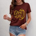 thumbnail image 4 of Karight Football Shirts for Women Game Day T Shirts Football Outfits Funny Graphic Tee Casual Short Sleeve Tee Shirts, 4 of 4