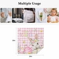 thumbnail image 5 of Pink Easter Cloth Napkins, Spring Easter Bunny Eggs Floral Buffalo Plaid Washable and Reusable Dinner Napkins Set of 6, Table Napkin for Kitchen Party Birthday Wedding Hotel Housewarming 20"x20", 5 of 9
