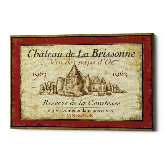 Epic Graffiti  'French Wine Label I' Canvas Wall Art, 16"x12" 34" x 26"
