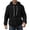 Black, variant on Men's Jacquard Fuzzy Hoodie Long Sleeve Drawstring Solid Pullover Top with Pockets for Winter Brown M