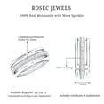 thumbnail image 6 of Rosec Jewels Certified Moissanite Wedding Band for Men - Moissanite Eternity Band - D-VS1 Quality - with Jewelry Box, 925 Sterling Silver, US 8.00, 6 of 7