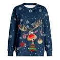 thumbnail image 5 of Xudanell Womens Tops Plus Size Cute Reindeer Christmas Sweatshirts for Women Clothes Holiday Long Sleeve Shirts, 5 of 5