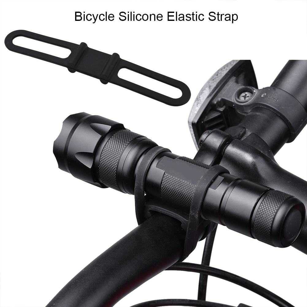 Cycling Bike Bicycle Silicone Elastic Strap Bandage Flashlight Mount Holder RR