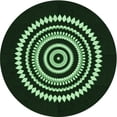 thumbnail image 1 of Ahgly Company Indoor Round Patterned Green Pepper Green Area Rugs, 3' Round, 1 of 6