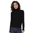 thumbnail image 2 of Winter Sweaters for Women Wool Seamless Turtleneck Pullover Knit Long Sleeve Soft Top Casual Fall Winter Clothing, 2 of 5