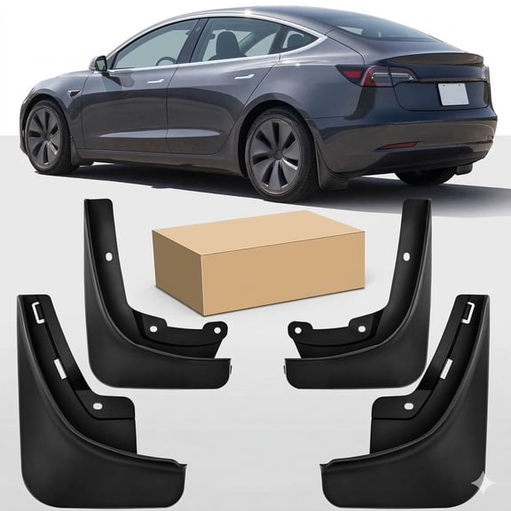 tesla model 3 mud flaps Model 3 Accessories All-Weather Mud Guard Body Kits for Model 3 2024-2026
