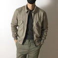 thumbnail image 2 of Chaqueta Bomber para hombre, chaqueta de piloto informal de otoño, moda coreana, ropa de calle, estilo militar, abrigos ligeros con bolsillos, 2 of 4