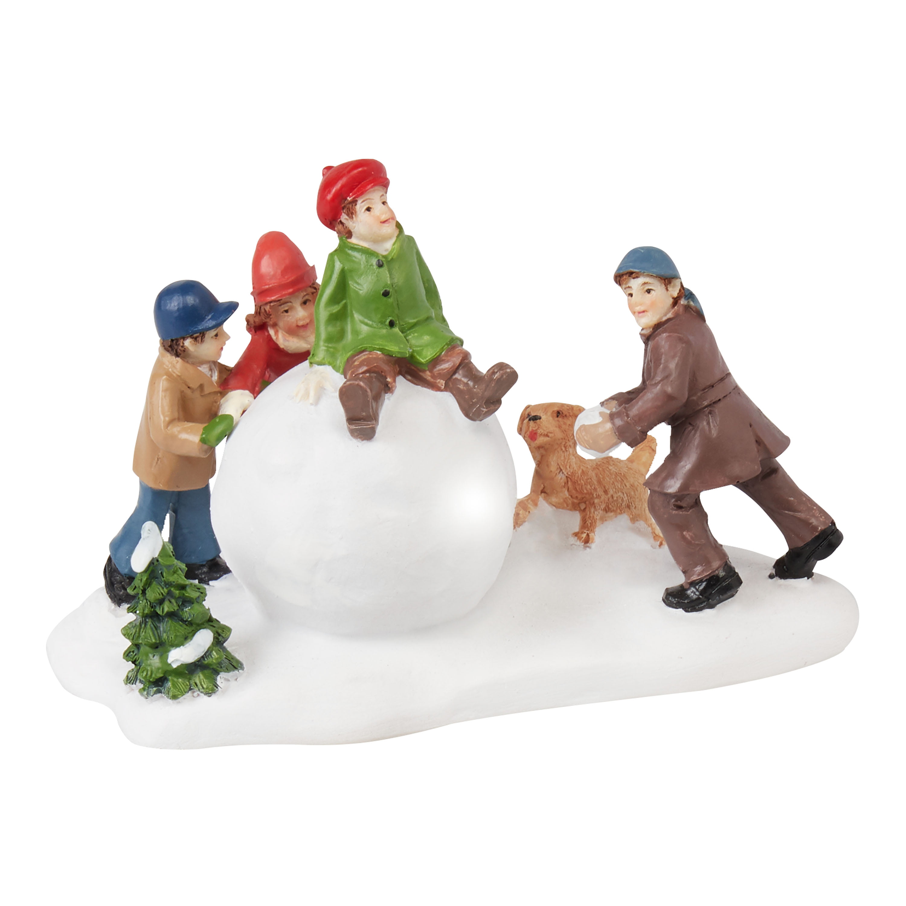 Holiday Time~The Big Snowball~Boys~Children~Christmas Village
