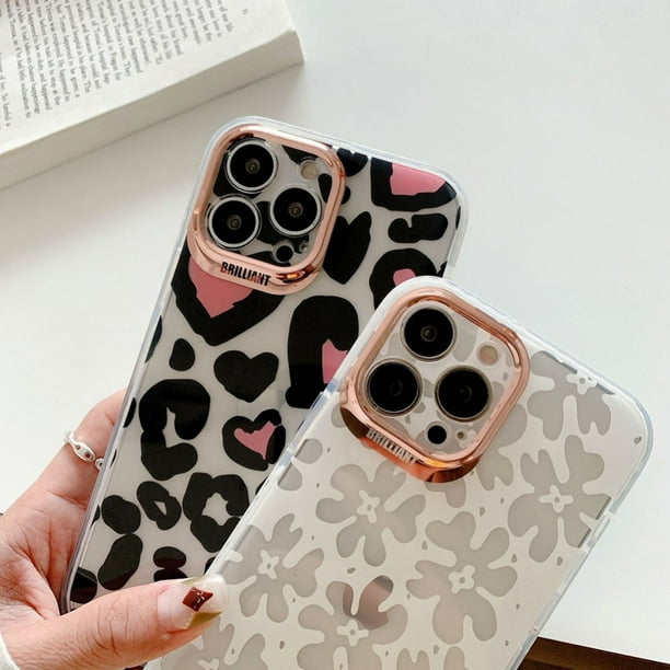 Heart Leopard Print Soft Case for Apple iPhone XS MAX with Camera Protect,  Cute Design Skin Cellphone Accessories Protective Cover for iPhone Full