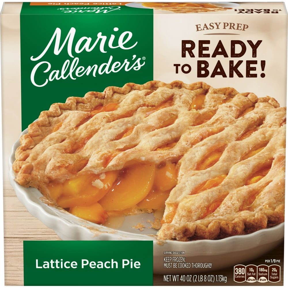 Marie Callender's Frozen Pie Dessert, Lattice Peach, 40 Ounce Walmart
