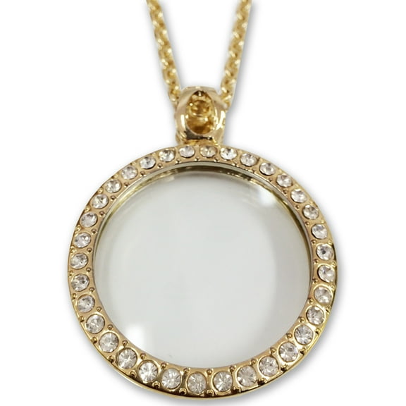 2x Golden Magnifier Pendant - Faux Gemstones (ToolUSA: MG-15073)