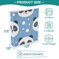 thumbnail image 5 of Cartoon Panda and Polka Dots Hardcover 3 Ring Binder 1.5 inch Round Rings with Interior Pockets Binders Organizer Office School 1 Pack, 5 of 9