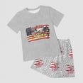 thumbnail image 7 of HCNTES Baby Boys Girls Independence Day Short Sleeved Two piece Set With Cute Cartoon Pattern Kids Girl Boy Spring Summer Outfit 2T 3T 4T 5T(H03-Grey,9-10 Years), 7 of 7