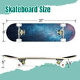 thumbnail image 2 of 31'' Complete Skateboard 7 Layer Canadian Maple Double Kick Deck Skateboards Space Oddity Skate Board for Beginner Adult Gifts, 2 of 5