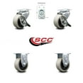 thumbnail image 2 of 2 Inch Thermoplastic Wheel Top Plate Caster Set with 2 Brakes 2 Rigid SCC, 2 of 2