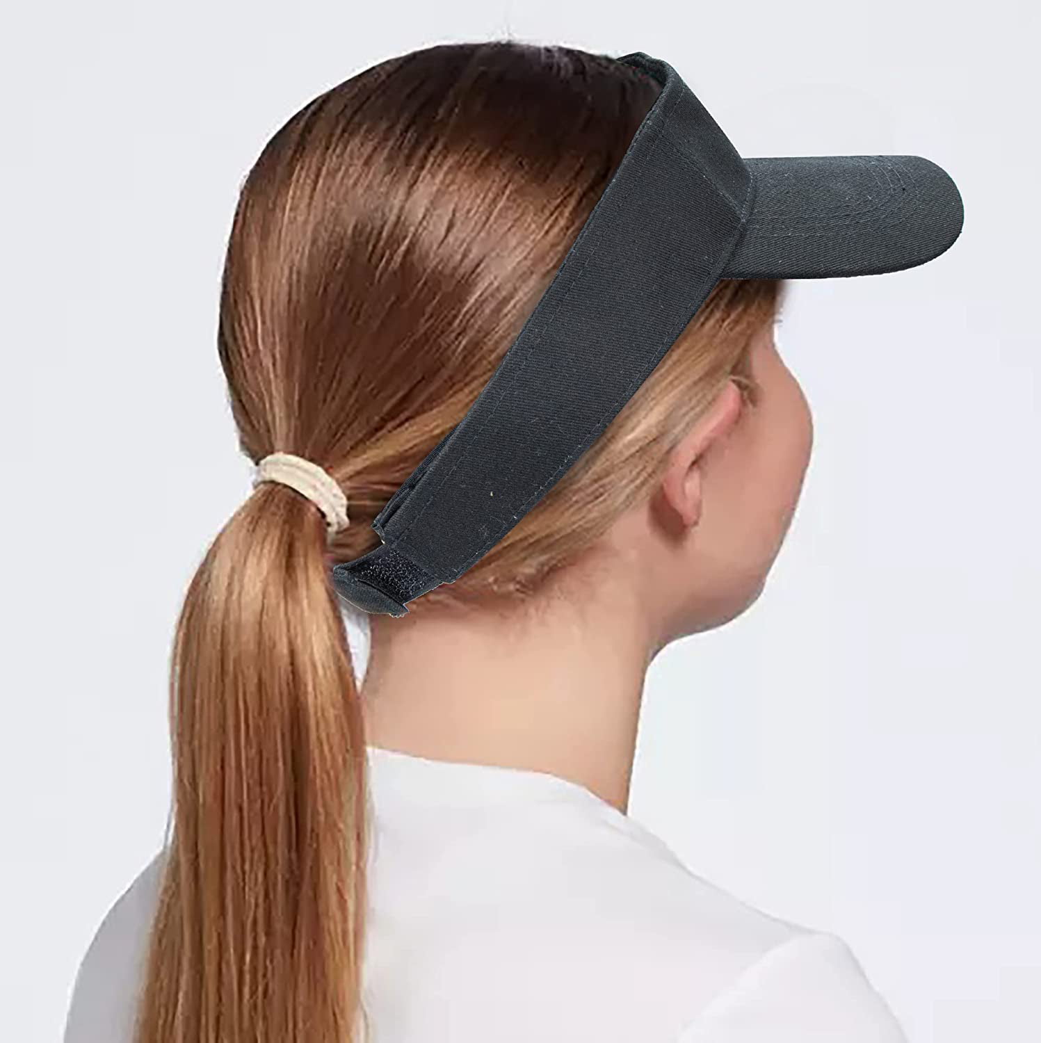Kids Sun-Visor-Hat Adjustable-Cotton Ponytail-Sport-Hats for Girls 6-12 Years Old 