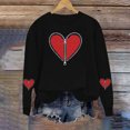 thumbnail image 5 of Qepwscx Long Sleeve Shirts For Women Valentine'S Day Crew Neck Sweatshirts Love Heart Printed Casual Blouse Tops Going Out Tops For Women Pullover Sweatshirts Graphic Tshirts Tee Tops, 5 of 6