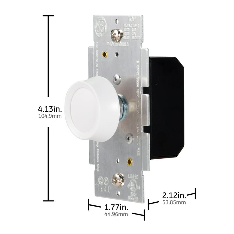 GE 3-Way Dimmer Push Button, Light Almond/White, 2 Pack - 55237, Size: One Size